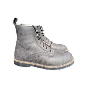 Birkenstock Bryson Shearling Lined Gray Leather Ankle Boot Women size 40 US 9